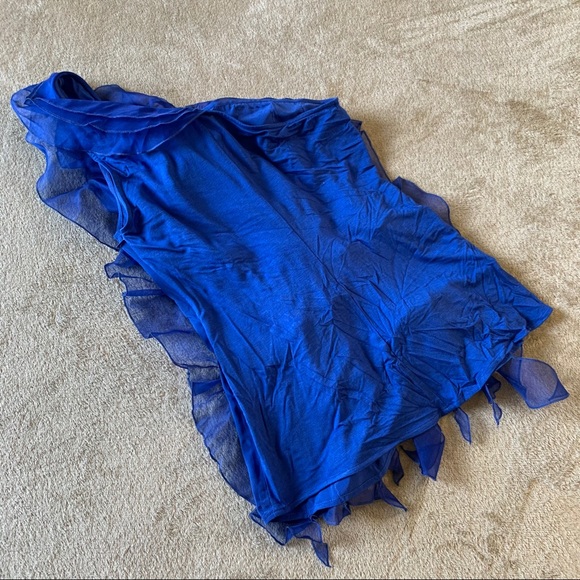 Bebe Asymmetrical Ruffle Top - Picture 2 of 3